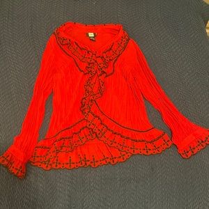 Vintage sexy red dress top